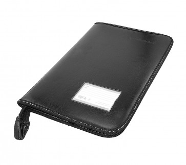 Storite Leather File and Folder for Document A4 Size with 40 Transparent Sleeve Black