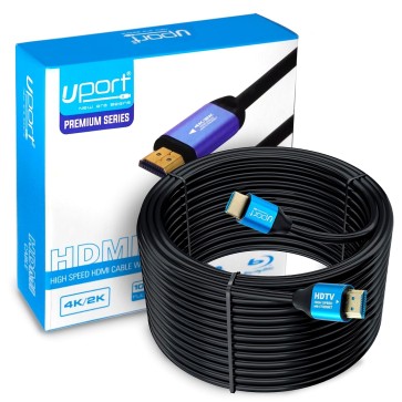 UPORT 20M 4K HDMI Cable High Speed, Gold Connectors, 4K, Ultra HD, 2K, 1080P, & ARC Compatible for Laptop, Monitor, Projector, Gaming Console & More