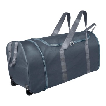 NISUN Nylon 83 Cm Extra Large Travel Duffle Bag, Luggage Bag Covertible Trolley Duffel Storage Bag with 2 Wheels & Pull Handle - (Grey, 83x36cm)