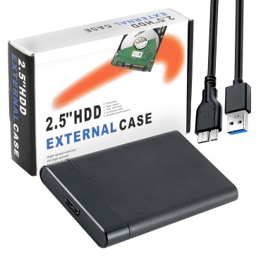 Storite 2.5 Inch SATA to USB 3.0 External Hard Drive Enclosure/Caddy (Black), Hard Drive Not Included