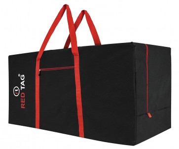 Storite Heavy Duty 1680 Denier Nylon Multi-Purpose 236 L Extra Large Toys Storage Bag/Stationery Paper/Blankets/Clothes Storage Bag For Travel (Red Black, 113x39.5x53 cm) Rectangular