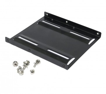 Storite Solid Steel 2.5" to 3.5" Bay SSD HDD Notebook Hard Drive Metal Mounting Bracket Adapter Kit – Black