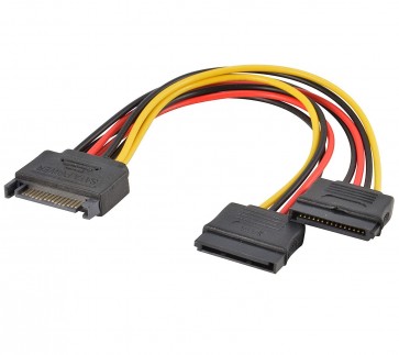 RiaTech 15 Pin SATA Power Y-Splitter Cable (15cm)