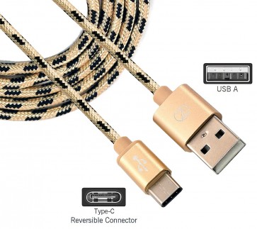 Storite USB 2.0 Male Type-A to Type-C Nylon Braided Cable 1Meter Long Charging Data Transfer Cable