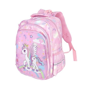 Storite Magical Unicorn Backpack for Kids Girls, Sturdy and Water-Resistant, Ideal Backpack for 4-7 Year Young Boys and Girls, Great for Birthdays & Rakhi Gifts-Pink
