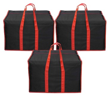 DAHSHA 3 Pack Multipurpose 85 L Large Storage Bag Organizer/Document Storage Bag/Stationary Storage/Toy Storage Bag/Cloth Storage Bag Organizer with Zipper Closure and Strong Handle (57x36.8x40.6cm)