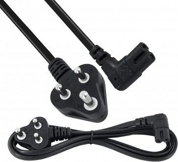 Storite 2-Pin Universal AC Laptop Power Cable Cord 2 Pin Plug - L Shape Adapter Charger Laptop/Camera/Printer -1.4 Meter