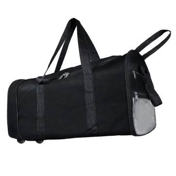 Storite Nylon 83 Cm Extra Large Strong Travel Duffle Bag, Luggage Bag Covertible Backpack Trolley Duffel Storage Bag with 2 Wheels & Pull Handle - (Black.83x36cm)