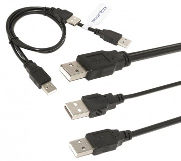 Storite USB 2.0 Type A Male to Dual USB A Male Y Splitter Cable (USB M to M y Shape 50cm)
