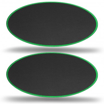 RiaTech 2 Pack Mouse Pad with Stitched Antifray Edges, Non-Slip Rubber Base, Cute Round Water Resistance Coating Mousepad for Computer, Laptop- (230mmx230mmx2mm) - Black with Green Border