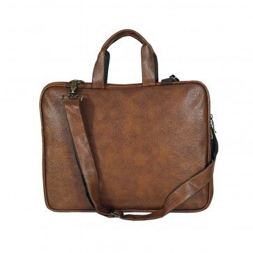 Storite 13.3 Inch PU Leather Laptop Sleeve Messenger Shoulder Bag (34 x 26 x 2.5 cm,Brown)