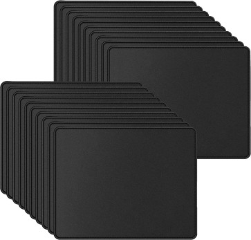 SaiTech IT 20 Pack 2mm Mouse Pad with Stitched Edges Non-Slip Rubber Base, Premium-Textured and Waterproof Mousepads Bulk, Mouse Pad for Computers, Laptop, 8.66 x 7.1 inch