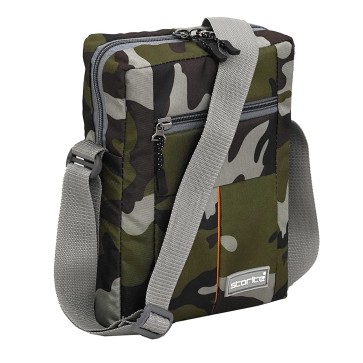 Storite Army Print Nylon Cross Body Sling bag Office Travel One Side Shoulder Bag for Men Women (19 x 7 x 25 cm - GreenGrey)
