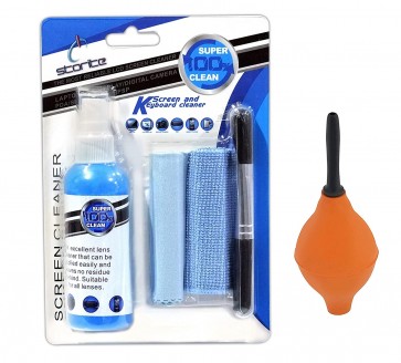 Storite Screen Cleaning Kit with Air Dust Blower for Laptops/Mobiles/LCD/LED/Computers (Multicolour)