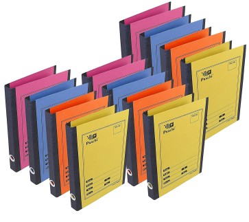 DAHSHA 12 Pack Ring Binder File 2D A4 Size Paper Cobra File Document Holder Certificates Holder- Color May Vary (35 x 26 x 3.5 cm)