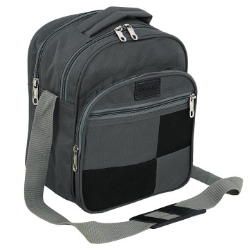 DAHSHA Nylon Cross Body Messenger Sling Bag Lunch Bag for Office Reusable & Washable Tiffin Bags for Picnic, Work, Carry Bag for Lunch Box (29x19x23.5cm)