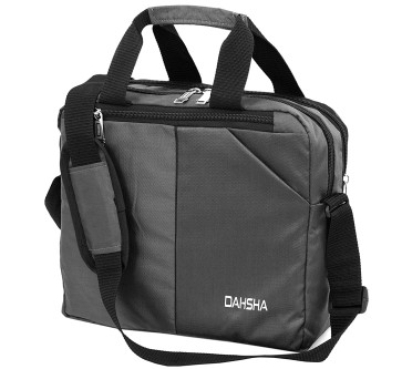 DAHSHA Nylon Sling Cross Body Travel Office Business Messenger one Side Shoulder Bag for Men & Women (30 x 8 x 26 CM, Dark Grey)