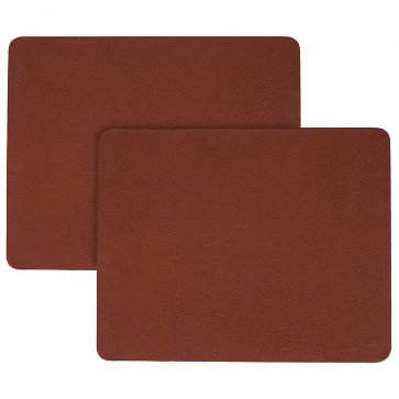 RiaTech 2 Pack PU Leather Mouse Pad with PU Base with Non-Slip Waterproof, Mouse Pad for Computers, Laptop, Office & Home (255mm x 200mm x 4mm, Brown)