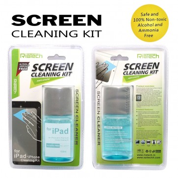Wholesale RiaTech (ANTI-STATIC) 2 In 1 Cleaning Kit for IPad, IPhone Screen Cleaner (KCL-1069)