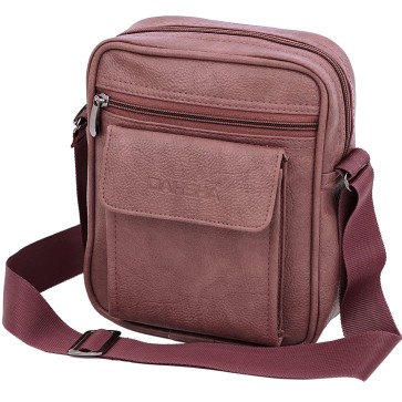 DAHSHA Women's Cross-body Bags Stylish Soft PU Leather Shoulder Bag Casual Messenger bag cosmetic sling bag for Girls and Women Zip closure with Adjustable Straps (Pink Shade, 20.5 x 6 x 16 cm)