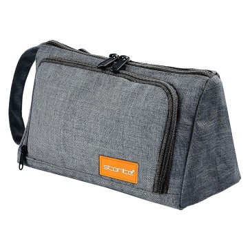 Storite Pencil Cases Big Capacity High Quality Fabric Storage Case Holder, Large Pencil Pen Pouch, Portable Pen Bag Makeup Bag Stationary Organizer Bag with Zipper for Kids - Grey