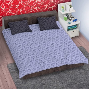 Storite Slumber Sheets Digital Printed Cotton Premium King Size Bedsheet 144 TC with 2 Pillow Covers (D.NO:A-11, 275 x 275 cm)