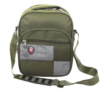 Storite Cross body One Side Travel Messenger Shoulder Bag For Men Women -Vertical Olive (24x17.7x29.2 cm)