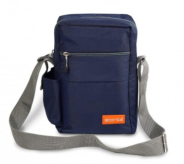 Storite Stylish Nylon Sling Cross Body Travel Office Business Messenger one Side Shoulder Bag for Men Women (25x16x7.5cm) (Navy Blue)