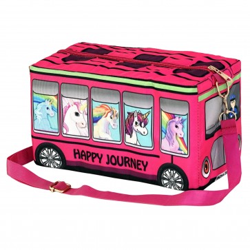 Storite Lightweight Durable Nylon Sling bag for kids for picnic or small trip, Waterproof Travel Bag with Belt – Dark Pink 28x13x15.5 cm