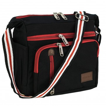 Storite Canvas Sling Cross Body Travel Office Business Messenger one Side Shoulder Bag for Men & Women- (27x10x27cm, Black)