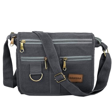 DAHSHA Stylish Cotton Sling Cross Body Travel Messenger one side Shoulder Bag For Men Women (24x8.8x21.5cm)