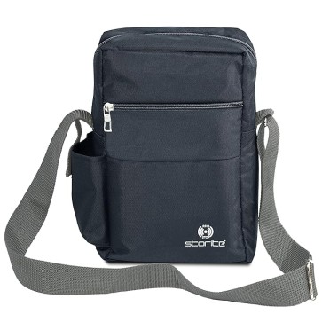 Storite 10 Inch Stylish Padded Mini Sling Bag for Men and Women, Small Passport Travel Bag and Small Sling Bag With Water Bottle Pocket