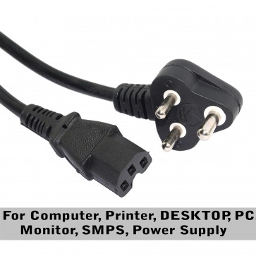 Wholesale IEC Mains Power Cable For Desktop PC / Monitor / SMPS / Printer - 1.5M