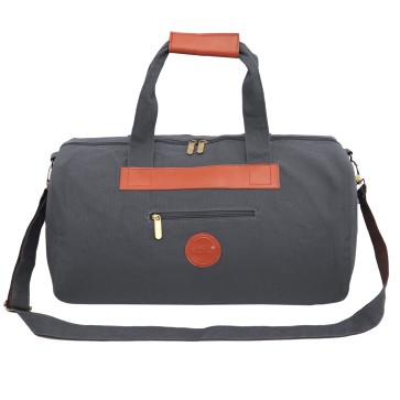 Storite Canvas 23 Cms Travel Duffle Bag for Men, Weekender Luggage Bag, Small Capacity Shoulder Strap Bag - (Grey, 51 x 23 x 23 Cm)