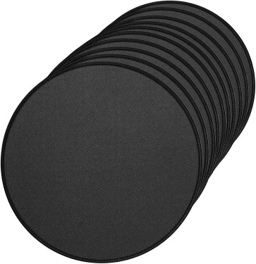 10 Pack Round Mouse Pad with Stitched Edges Mousepads Bulk Non-Slip Rubber Base, Waterproof Coating Mouse Pads for Computers, Laptop, Office & Home-(230mm x 230mm x 2mm) - Black Border