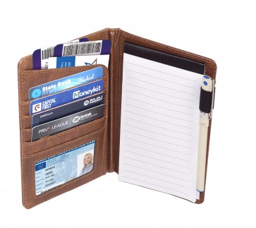 Storite PU Leather Cover Notebook Diary Journal Travel Notepad 30 Pages Brown 17.5 x 11.75 cm