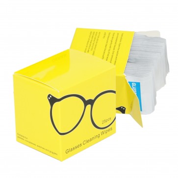 Wholesale Disposable Paper Lens Cleaning Wipe for Different kinds of Glasses (25 Wipes)