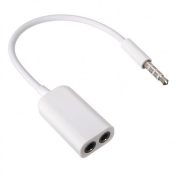 Wholesale 3.5mm Stereo Audio Square Splitter Cable - White
