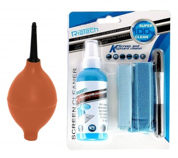 RIATECH Combo of Screen Cleaning Kit with Air Dust Blower for Laptops, Mobiles, LCD, LED, Computers, TV