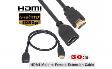 Storite HDMI Male to Female Extension Cable  for  HDTV, Laptop/PC - 50 cm