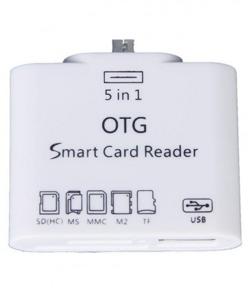 Wholesale 5 in 1 OTG USB 2.0 Micro Card Reader - White