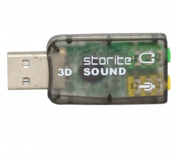Wholesale USB 2.0 to 3D Audio Sound Card Adapter Virtual 5.1 Channel - Black