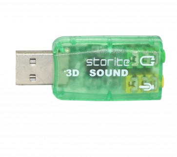 Wholesale USB 2.0 to 3D Audio Sound Card Adapter Virtual 5.1 Channel - Green