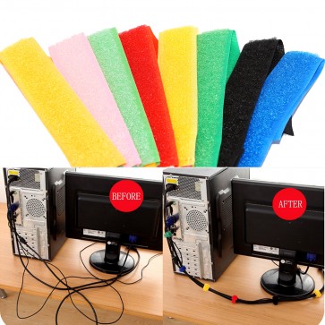 Wholesale RiaTech Multi Purpose Cable Tie/Wire Curtain Marker Straps Belt 8 Pcs Colorful