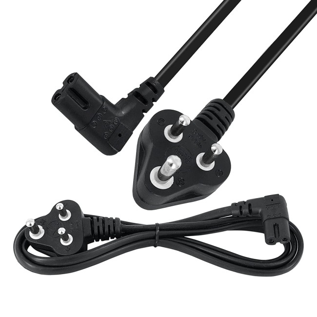 Storite 2-Pin Universal AC Laptop Power Cable Cord 2 Pin Plug - L Shape ...