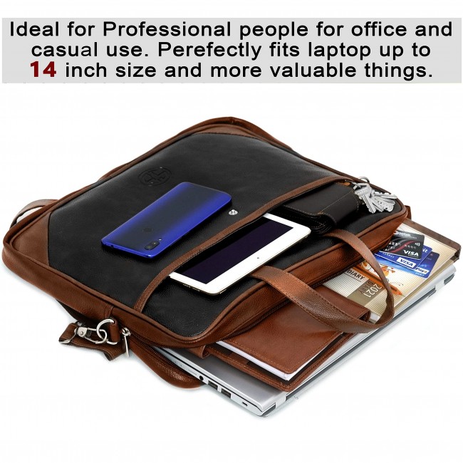 14 inch laptop on sale messenger bag leather