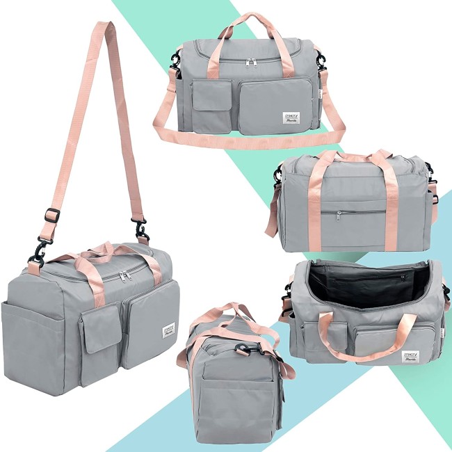 Storite Nylon 44 cms Travel Duffle Bag Sports Gym Shoulder Bag for ...