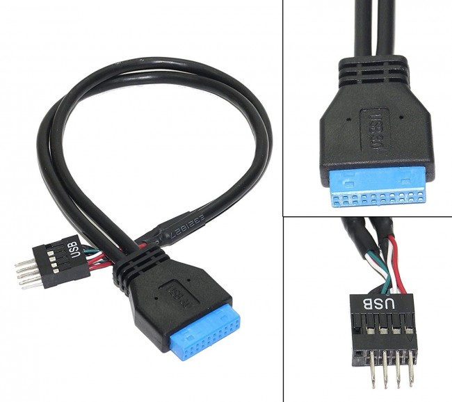 anker Gå til kredsløbet Niende Storite USB Motherboard Connector 20 Pin USB 3.0 Female to 9 Pin USB 2.0  Male Motherboard Adapter Converter Cable - 30 cm