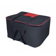 Storite Nylon Big Underbed Moisture Proof Storage Bag with Zippered Closure and Handle(Black, 54x46x28cm)