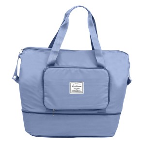 Storite Foldable Travel Duffel Bag, Large Capacity Folding Travel Bag, Travel Lightweight Waterproof Carry Luggage Bag (Blue,40 x 23 x 45cm）